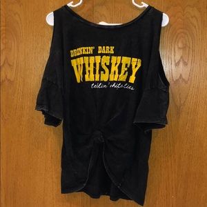 Whiskey Open Shoulders T-Shirt
